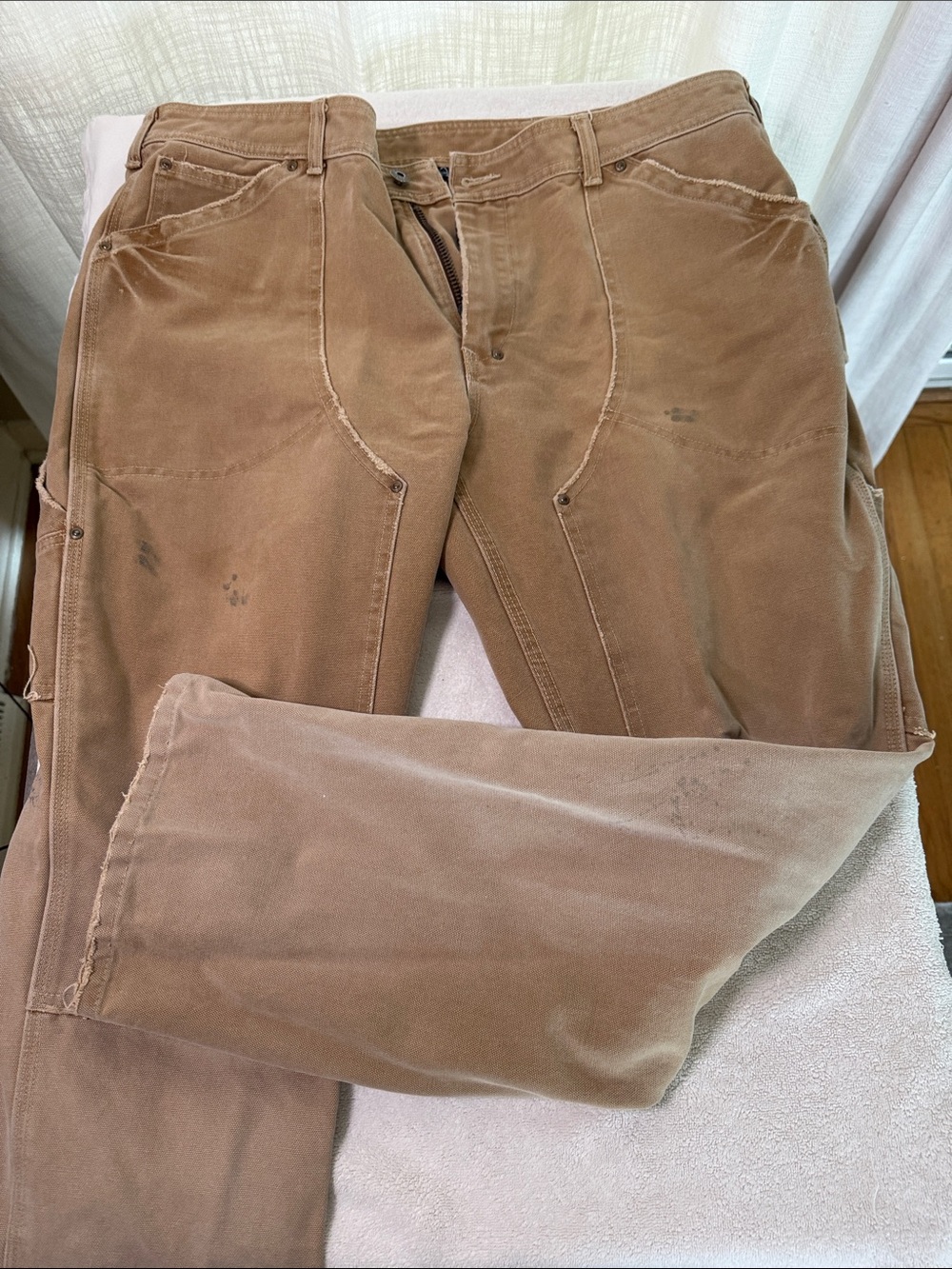 Polo by Ralph Lauren Men's Distessed Work Pants in tan